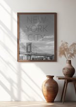 Art Prints of NYC Manhattan Bridge | Text &amp; Skyline