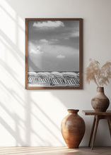 Art Prints of MIAMI BEACH Monochrome beach scene