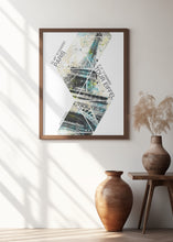 Art Prints of Modern Art Eiffel Tower Coordinates