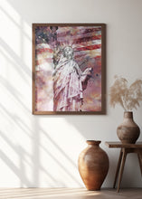 Art Prints of Modern Art STATUE OF LIBERTY - red