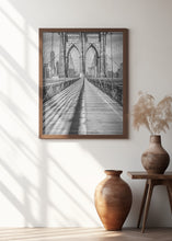 Art Prints of NEW YORK CITY Brooklyn Bridge - upright slim panorama