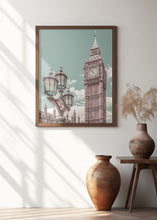 Art Prints of LONDON Elizabeth Tower | urban vintage style