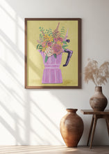 Art Prints of Espresso Maker with Flowers