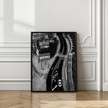 Art Prints of White car on the track