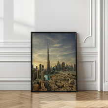 Art Prints of Downtown sunset view