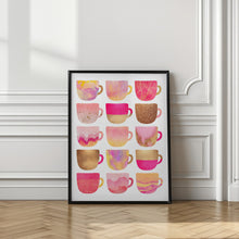 Art Prints of Pretty Pink Coffee Cups