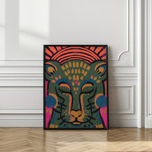 Canvas Art Print Tiger (Colored Version)