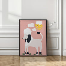 Canvas Art Print Happy Poodle