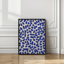 Art Prints of Blue Strokes Pattern