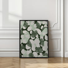 Art Prints of Green Round Strokes Pattern