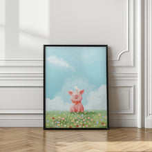 Canvas Art Print Cute Pig