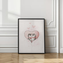 Canvas Art Print Penguin in love