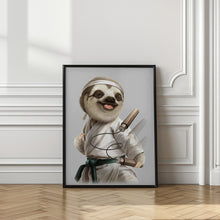 Canvas Art Print karate sloth