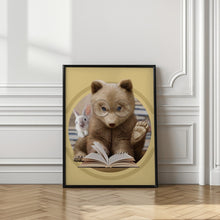 Canvas Art Print bear sharing knowledge