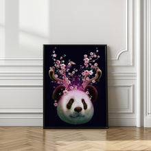 Canvas Art Print panda horns up