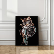 Canvas Art Print bmx cat