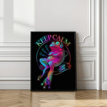 Canvas Art Print frog loves music