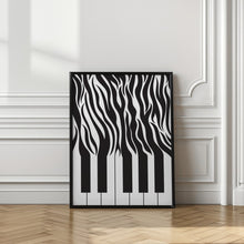 Art Prints of Zebra Piano print black and white