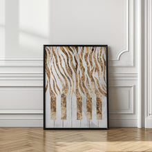 Art Prints of Gold Zebra Piano