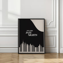 Art Prints of Jazz Nights Nyc   Black