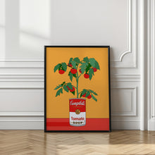 Art Prints of Campbells Soup Tomato Plant Retro Illustration