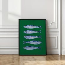 Art Prints of Sardines Forest Green