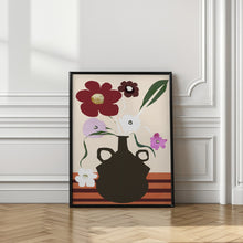 Art Prints of Red and Earthy Flower Vase 1