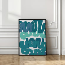 Art Prints of Blue Squiggles 2