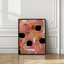 Art Prints of Deep Pink Geometric Shapes 2