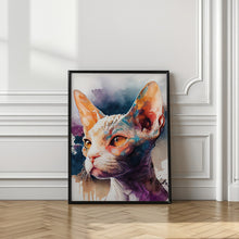 Art Prints of Cat watercolor painting animal