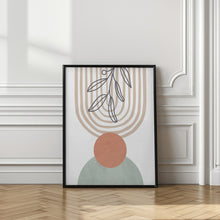 Art Prints of Orange and Green Shapes 2