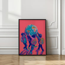 Art Prints of Children Carrying the World