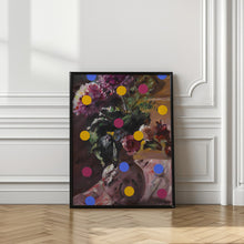 Art Prints of Classic Vase of Flowers And Dots