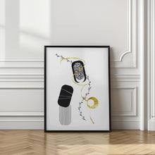 Art Prints of Black &amp; White Abstract No. 1 | gold