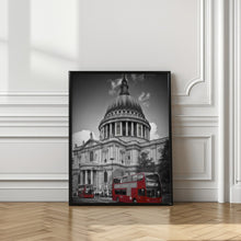 Art Prints of LONDON St. Paul’s Cathedral &amp; Red Bus