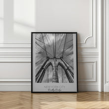 Art Prints of In focus: NEW YORK CITY Brooklyn Bridge in detail