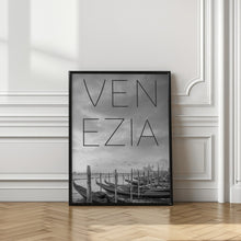 Art Prints of VENICE Gondolas &amp; Santa Maria della Salute | Text &amp; Skyline