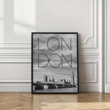 Art Prints of LONDON Westminster Bridge | Text &amp; Skyline