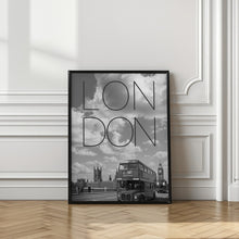 Art Prints of Busses in London | Text &amp; Skyline