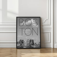 Art Prints of BOSTON Skyline North End &amp; Financial District | Text &amp; Skyline