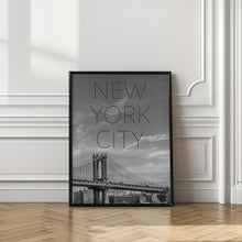 Art Prints of NYC Manhattan Bridge | Text &amp; Skyline