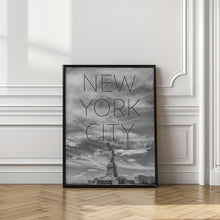 Art Prints of NYC Statue of Liberty | Text &amp; Skyline