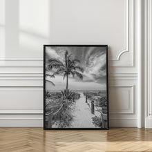 Art Prints of Path to the beach - monochrome