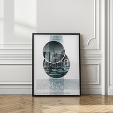 Art Prints of Poster Art BOSTON Waterfront | turquoise marble