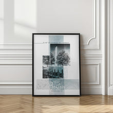 Art Prints of Poster Art BOSTON Bunker Hill Monument | turquoise marble