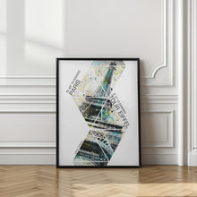 Art Prints of Modern Art Eiffel Tower Coordinates