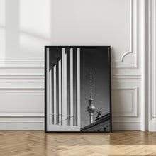 Art Prints of BERLIN MONOCHROME Television Tower &amp; Museum Island