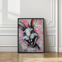 Art Prints of Creepy laughing bunny