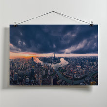 Art Prints of Shanghai in the cloud