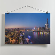 Art Prints of The Blue Hour in Shanghai